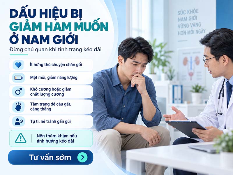 giảm ham muốn nam giới